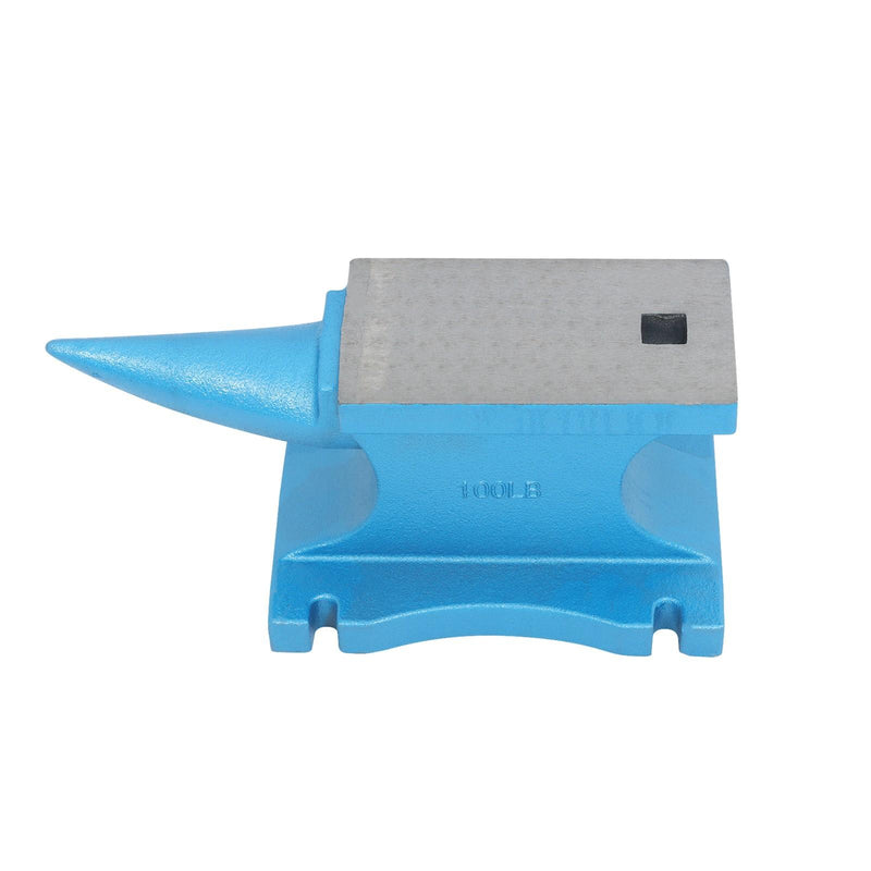 DURAFORCE Industrial 99LB Cast-Iron Anvil 45KG Hardened Surface Long Curved Horn Design