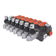 DURAFORCE 7 Spool Hydraulic Monoblock Double Acting Control Valve11 GPM, SAE Ports New