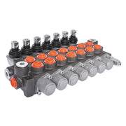 DURAFORCE 7 Spool Hydraulic Monoblock Double Acting Control Valve11 GPM, SAE Ports New