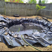 DURAFORCE 25 FT x 30 FT HDPE Pond Liners 20 Mil UV Resistant Preformed Pond Easy Cutting
