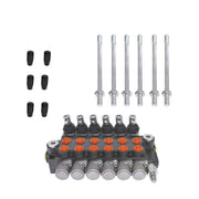 DURAFORCE 3600 PSI Hydraulic Control Valve Double Acting 6 Spool 13 GPM SAE Ports New