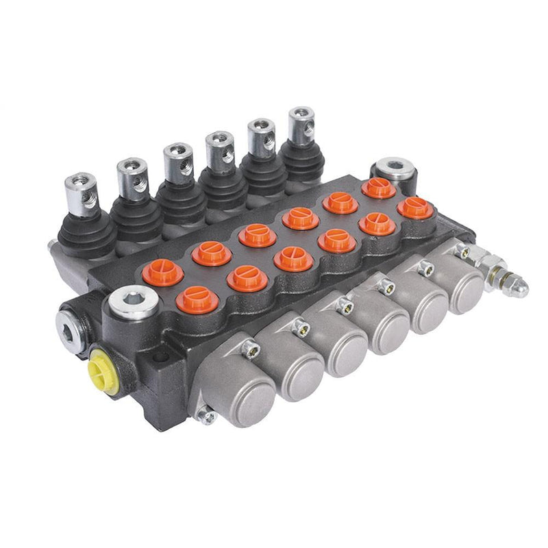 DURAFORCE 3600 PSI Hydraulic Control Valve Double Acting 6 Spool 13 GPM SAE Ports New