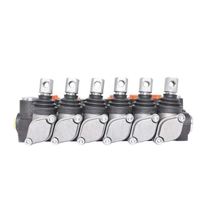 DURAFORCE 3600PSI Hydraulic Control Valve Double Acting 6 Spool 13 GPM SAE Ports New