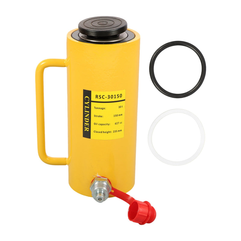 DURAFORCE Hydraulic Cylinder Ram 6 Inch Stroke 30T Portable Single Acting Lifting Cylinder