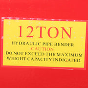 DURAFORCE 12T Pipe Bender Manual Hydraulic Piping Bending Exhaust Tube W/ 6 Dies (1/2"-2")