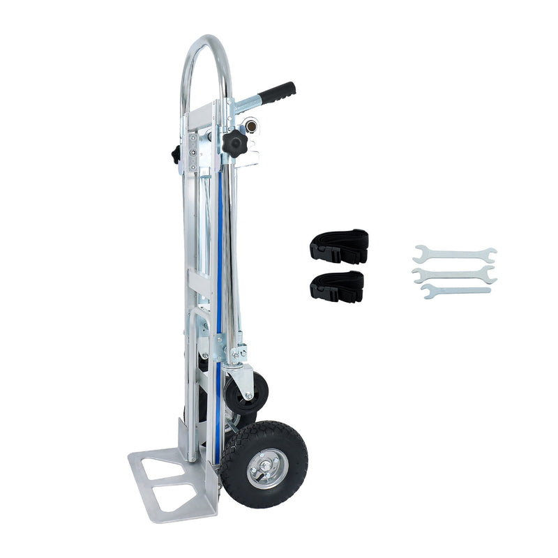 DURAFORCE Folding Dolly Cart 1000lbs Capacity Aluminum Hand Truck Folding Trolley 3-In-1