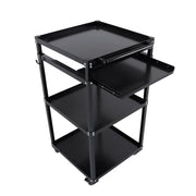 DURAFORCE 3-Shelf Aluminum Workstation Cart Utility Presentation Cart With Keyboard Tray