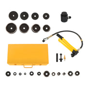 DURAFORCE 15 Ton Hydraulic Knockout Punch Driver Kit Hole Tool 1/2"-4" with 10 Dies