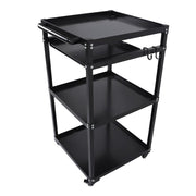 DURAFORCE Mobile Working Platform Aluminum Office Desk Hand Cart With Keyboard Tray