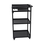 DURAFORCE Mobile Working Platform Aluminum Office Desk Hand Cart With Keyboard Tray