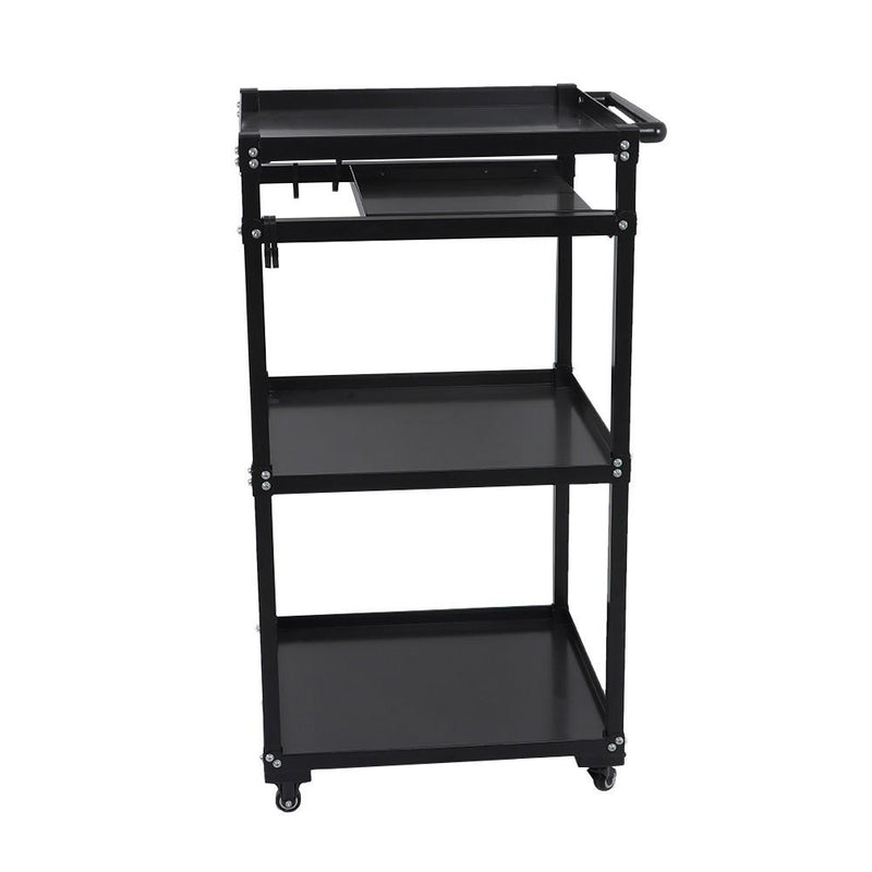 DURAFORCE Mobile Working Platform Aluminum Office Desk Hand Cart With Keyboard Tray