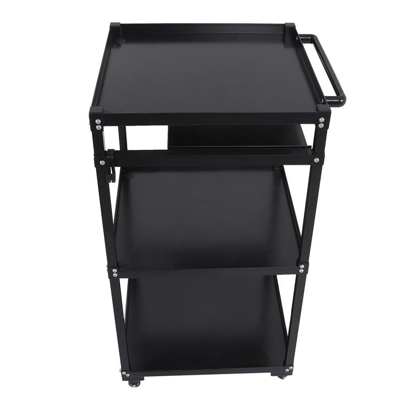 DURAFORCE Mobile Working Platform Aluminum Office Desk Hand Cart With Keyboard Tray