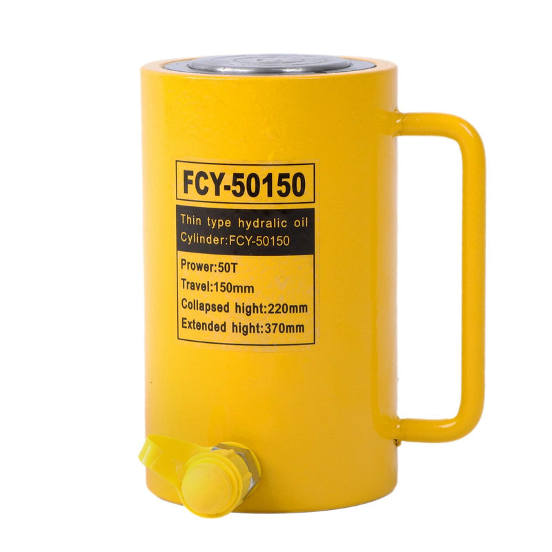 DURAFORCE 50 Ton 6 Inch 150 mm Stroke Single Acting Solid Hydraulic Ram Cylinder Jack