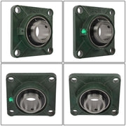 DURAFORCE UCF201-8 Pillow Block Bearing 1/2" Bore Self-Aligning 4-Bolt Solid Base 10 Pcs