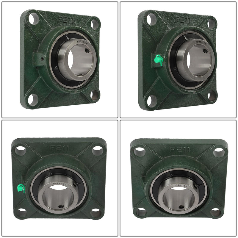 DURAFORCE UCF201-8 Pillow Block Bearing 1/2" Bore Self-Aligning 4-Bolt Solid Base 10 Pcs