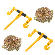DURAFORCE Ratchet Chain Binder 3/8"-1/2" Load Binders 12000 lbs with G80 Chains 2PCS