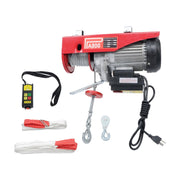 DURAFORCE 1350W 110V Wireless Remote Control Crane Winch 328ft/100m Electric Hoist 1760lbs