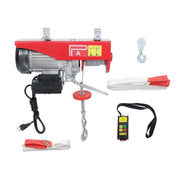 DURAFORCE 1350W 110V Wireless Remote Control Crane Winch 328ft/100m Electric Hoist 1760lbs