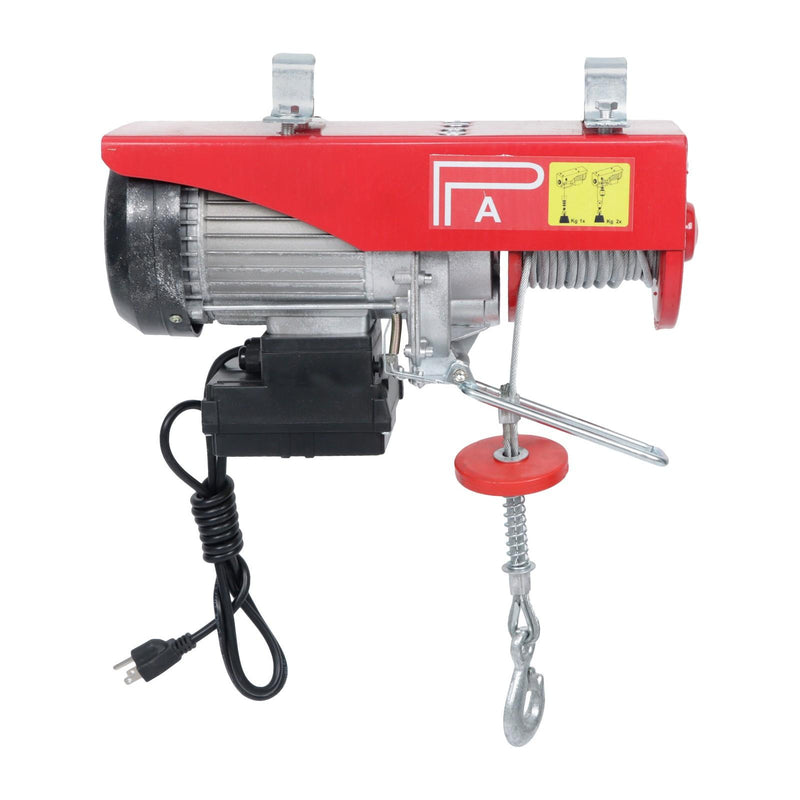 DURAFORCE 1350W 110V Wireless Remote Control Crane Winch 328ft/100m Electric Hoist 1760lbs