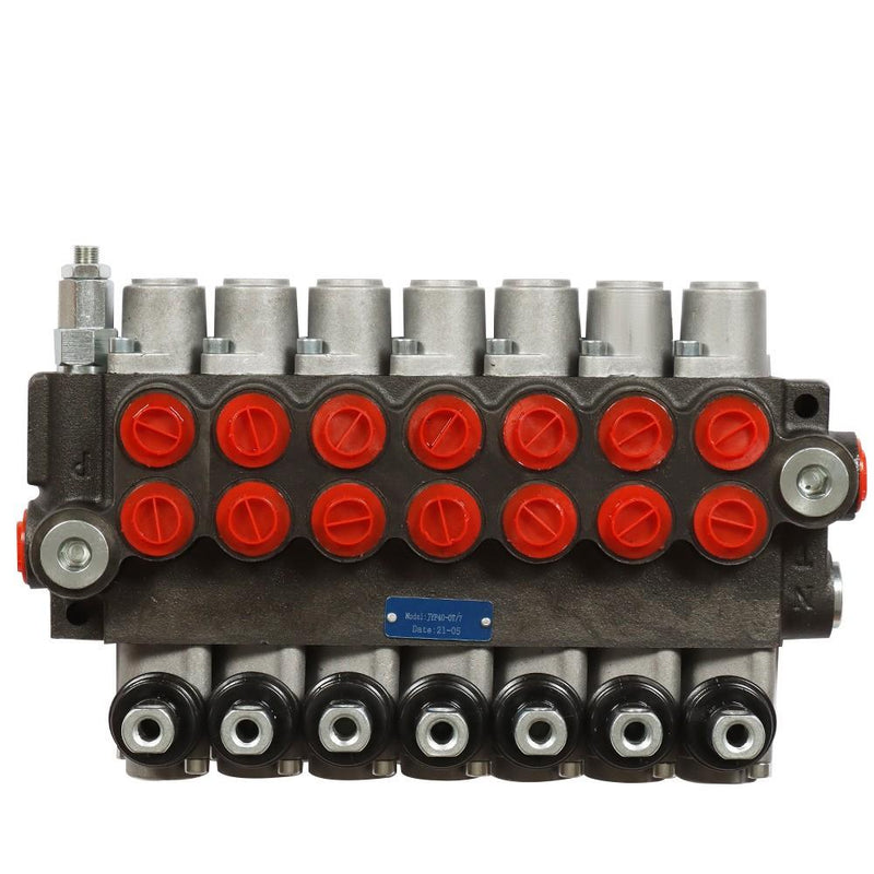 DURAFORCE 7 Spool 13GPM Hydraulic Directional Control Valve 3600PSI + Conversion Plug