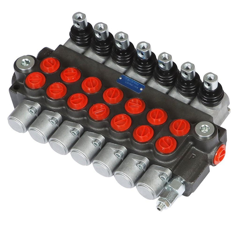 DURAFORCE 7 Spool 13GPM Hydraulic Directional Control Valve 3600PSI + Conversion Plug