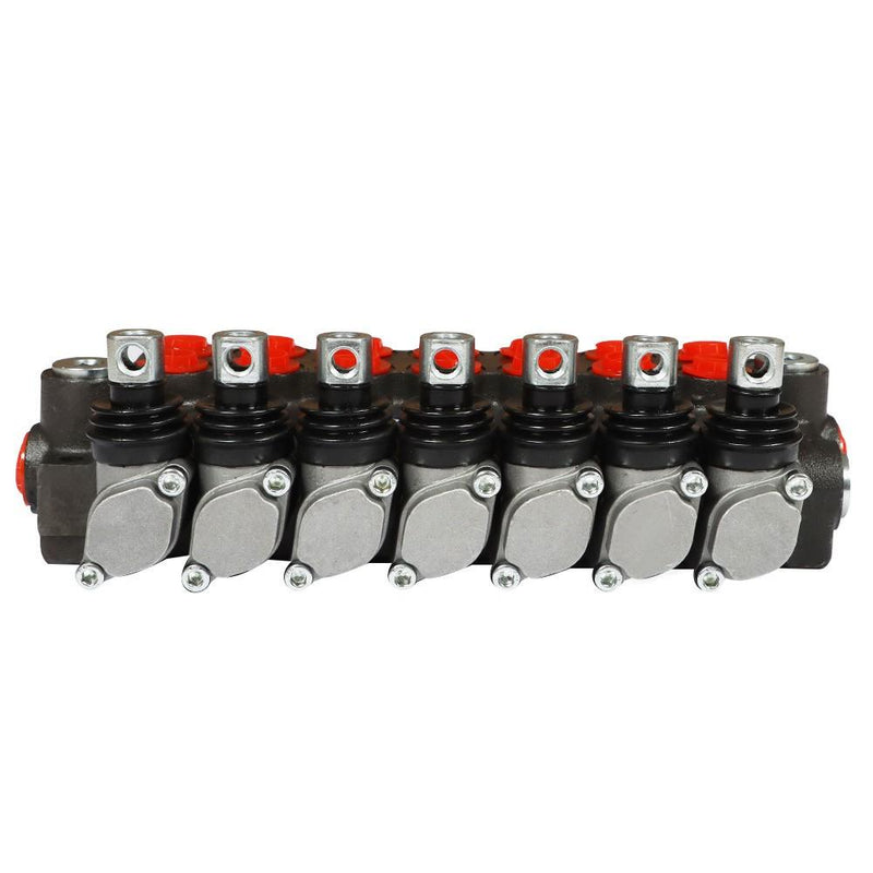 DURAFORCE 7 Spool 13GPM Hydraulic Directional Control Valve 3600PSI + Conversion Plug