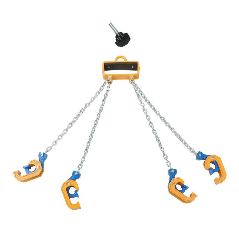 DURAFORCE 4400 LBS Chain Drum Lifter 4-Leg Lifting Chain Sling with Hooks for 55 Gallon