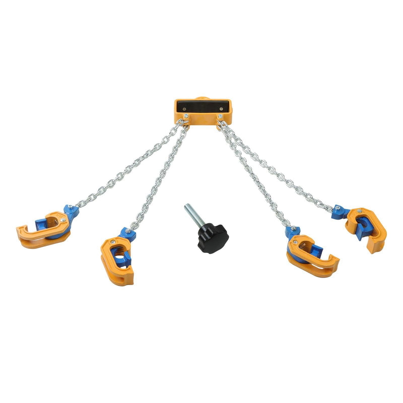 DURAFORCE 4400 LBS Chain Drum Lifter 4-Leg Lifting Chain Sling with Hooks for 55 Gallon