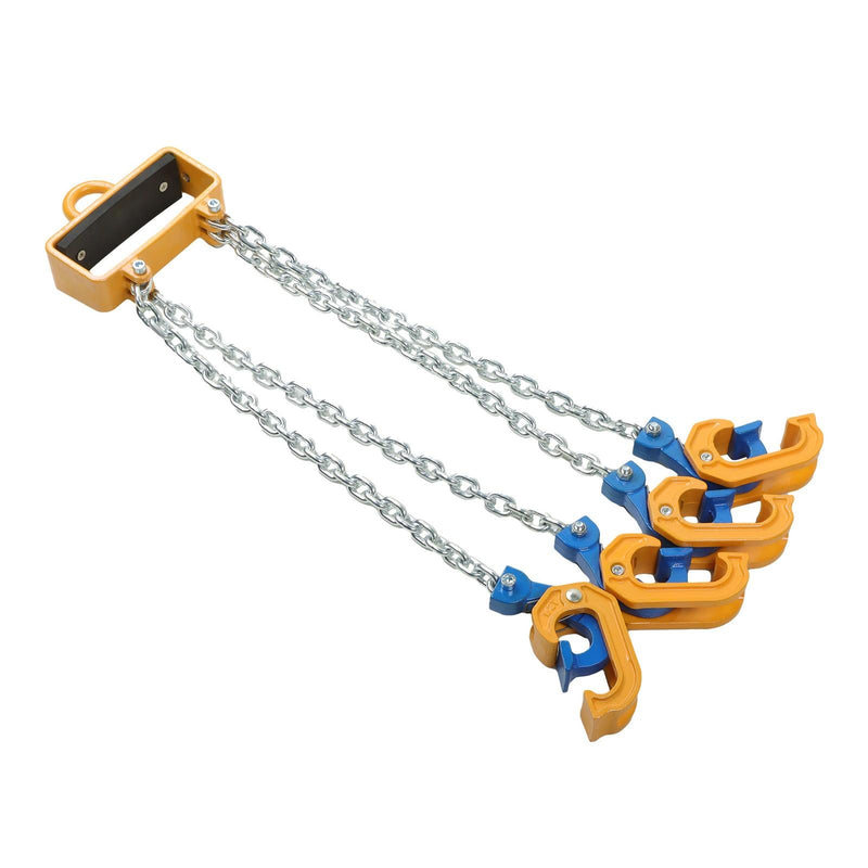 DURAFORCE 4400 LBS Chain Drum Lifter 4-Leg Lifting Chain Sling with Hooks for 55 Gallon