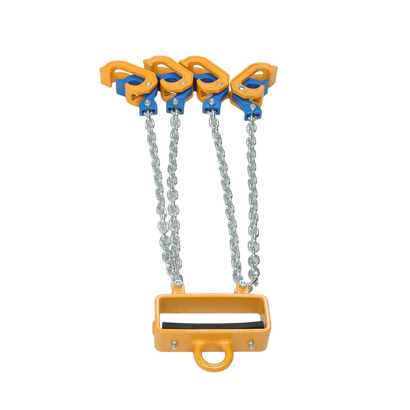 DURAFORCE 4400 LBS Chain Drum Lifter 4-Leg Lifting Chain Sling with Hooks for 55 Gallon