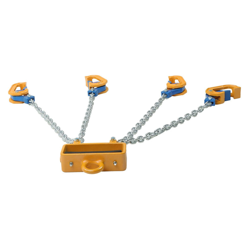 DURAFORCE 4400 LBS Chain Drum Lifter 4-Leg Lifting Chain Sling with Hooks for 55 Gallon