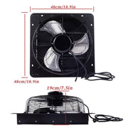 DURAFORCE 16 Inch Shutter Exhaust Fan W/ Speed Controller 2600 CFM High Speed Wall Mounted