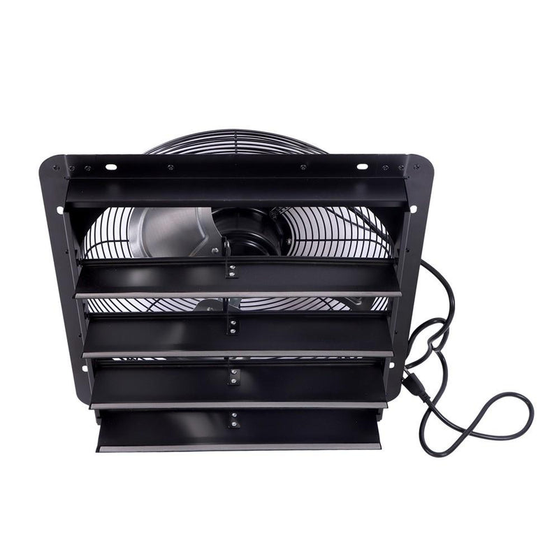 DURAFORCE 16 Inch Shutter Exhaust Fan W/ Speed Controller 2600 CFM High Speed Wall Mounted