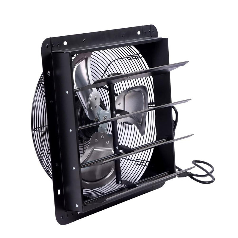 DURAFORCE 16 Inch Shutter Exhaust Fan W/ Speed Controller 2600 CFM High Speed Wall Mounted