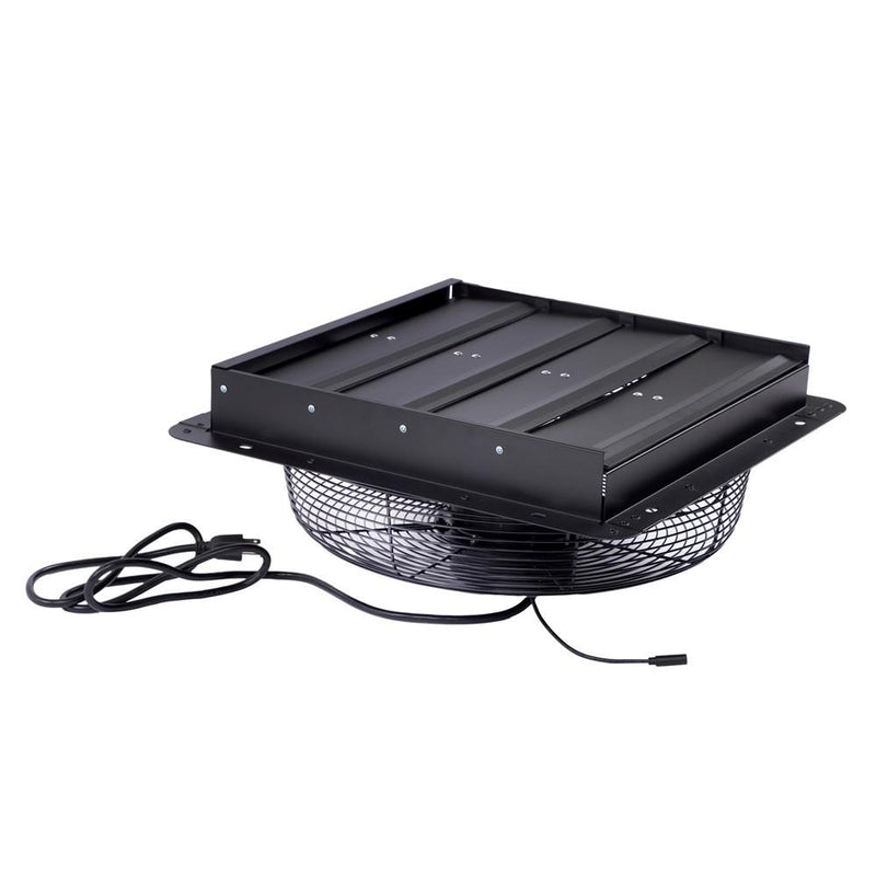 DURAFORCE 16 Inch Shutter Exhaust Fan W/ Speed Controller 2600 CFM High Speed Wall Mounted