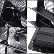 DURAFORCE 16 Inch Shutter Exhaust Fan W/ Speed Controller 2600 CFM High Speed Wall Mounted