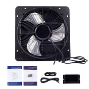 DURAFORCE 16 Inch Shutter Exhaust Fan W/ Speed Controller 2600 CFM High Speed Wall Mounted