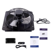 DURAFORCE 16 Inch Shutter Exhaust Fan W/ Speed Controller 2600 CFM High Speed Wall Mounted