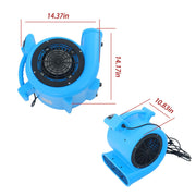 DURAFORCE Air Mover Carpet Dryer 2 Speed 1/2 HP 2200CFM Floor Blower Carpet Drying Fan