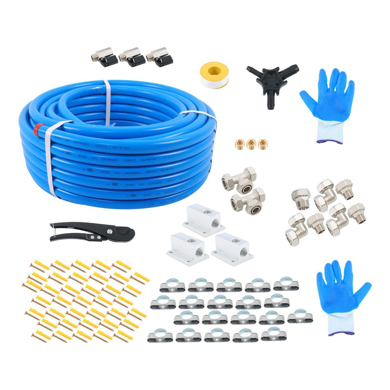 DURAFORCE Garage Air System 3/4"x100ft - Aluminum Piping, Leak-Proof, Easy Fit