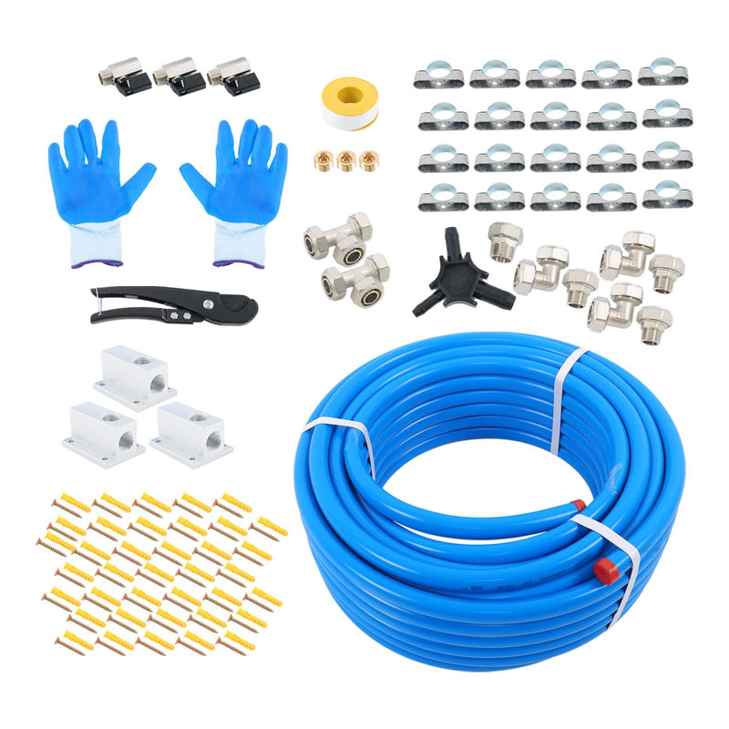 DURAFORCE Garage Air System 3/4"x100ft - Aluminum Piping, Leak-Proof, Easy Fit