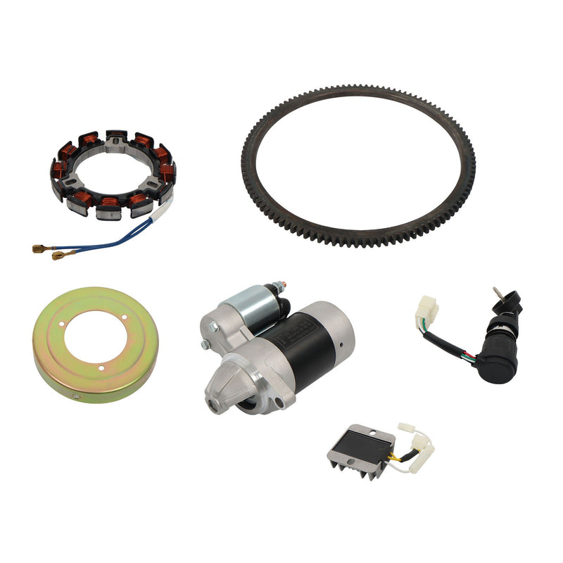 DURAFORCE For L100 186F 186FA Engine Flywheel Rectifier Diesel Electric Starter Motor Kit