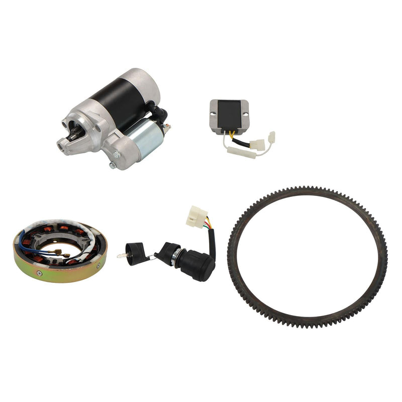 DURAFORCE For L100 186F 186FA Engine Flywheel Rectifier Diesel Electric Starter Motor Kit