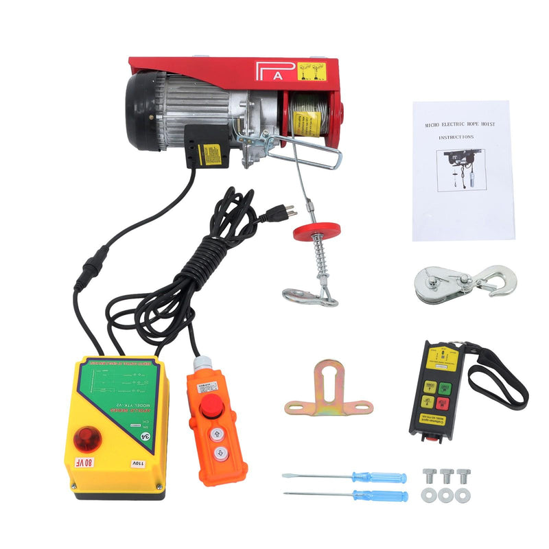 DURAFORCE 1320lbs Electric Hoist w/ Wireless & Wired Dual Control 40ft/20ft Lifting Height