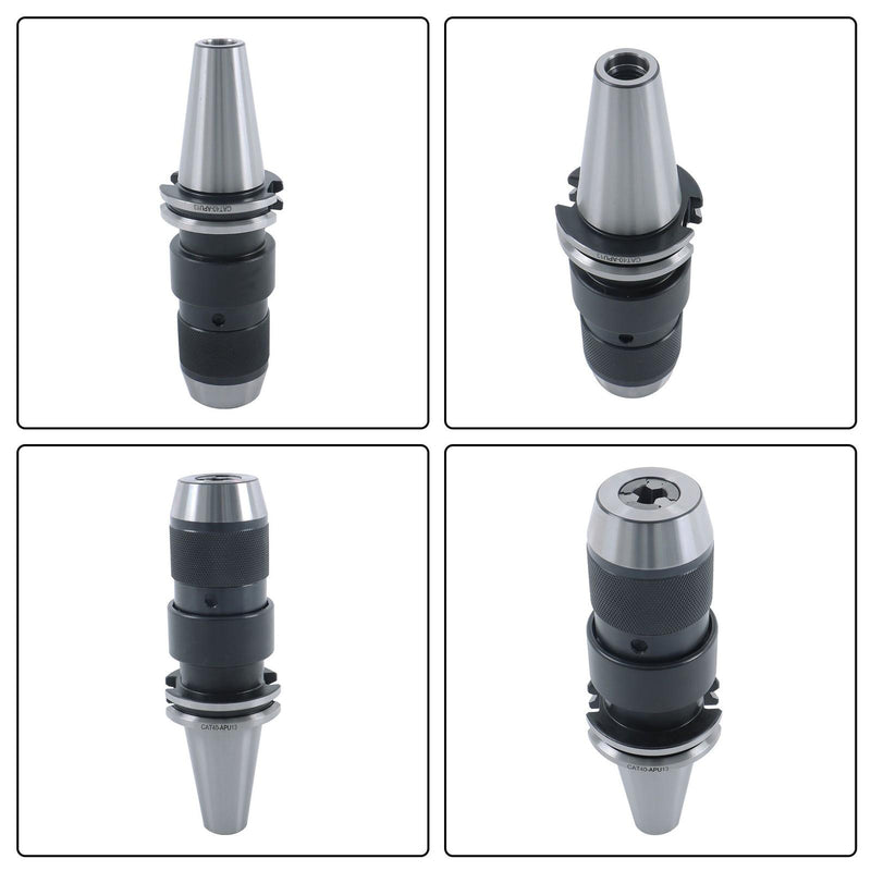 DURAFORCE 4×CAT40 1/2'' Collet Chuck CNC Keyless Drill Chuck For HAAS CAT40 APU13