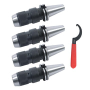 DURAFORCE 4 Pack CAT40 1/2'' Collet Chuck CNC Keyless Drill Chuck For HAAS CAT40 APU13