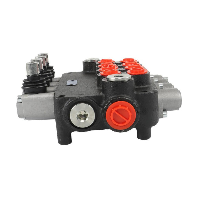 DURAFORCE 4Spool SAE Hydraulic Control Valve Double Acting 21GPM 3600PSI W/Conversion Plug