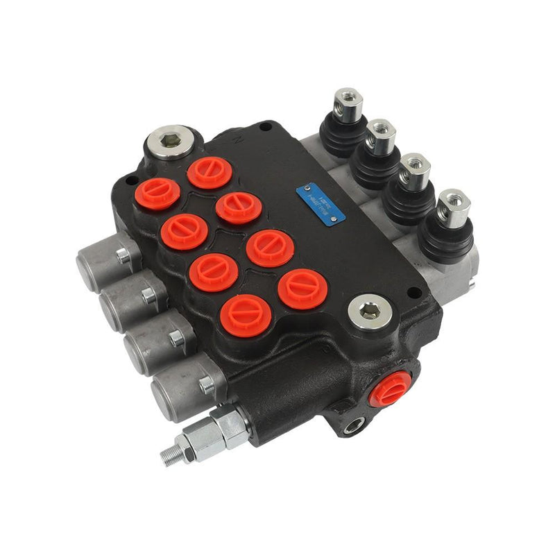 DURAFORCE 4Spool SAE Hydraulic Control Valve Double Acting 21GPM 3600PSI W/Conversion Plug