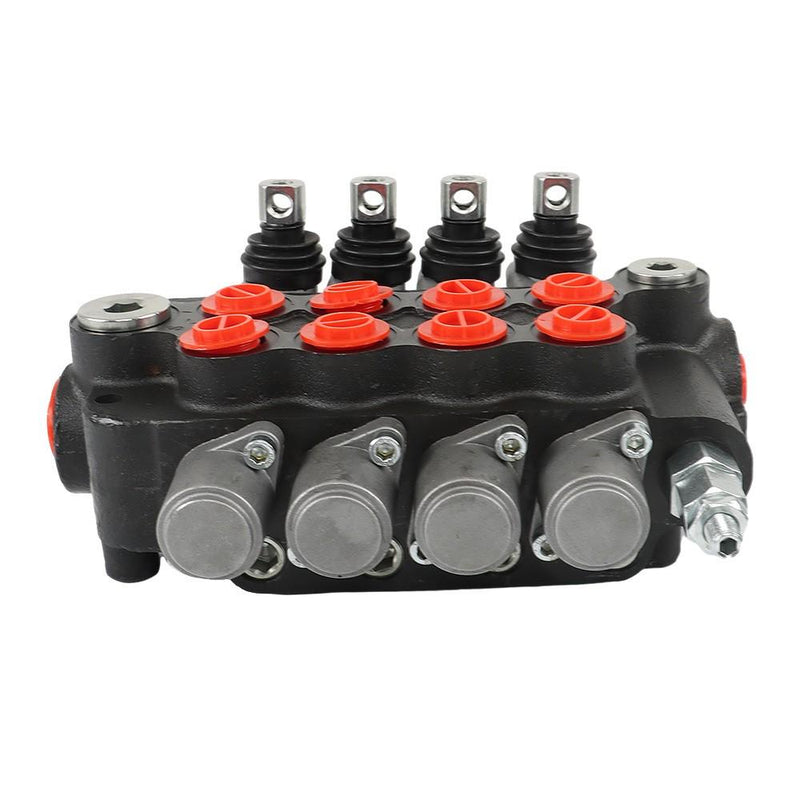 DURAFORCE 4Spool SAE Hydraulic Control Valve Double Acting 21GPM 3600PSI W/Conversion Plug
