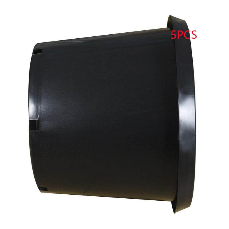 DURAFORCE 5 × 25 Gallon New Black Plant Flower Nursery Pot Root Plastic Nutrition Premium
